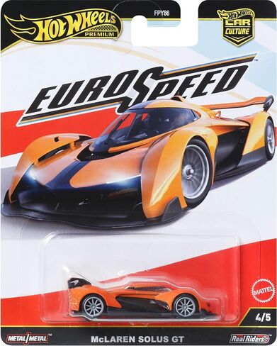 Hot Wheels Premium Car Culture Collectible Toy Car, 1:64 Scale Die-Cast McLaren Solus GT, Eurospeed Vehicle with Real Riders Tires in Saudi Arabia