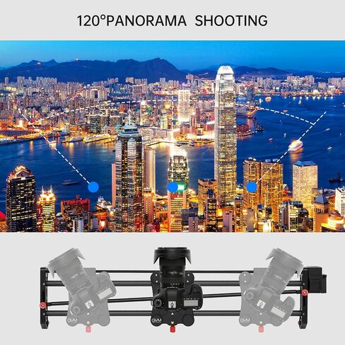 GVM Camera Slider Dolly Track, 31.5" Camera Slider Aluminum Rods Rotatable Rubber Wheels for DSLR Camera Camcorder and Low-Level Shooting in Saudi Arabia