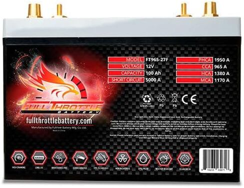 Full Throttle Battery Reserve Time 185 min 25 Amps in Saudi Arabia
