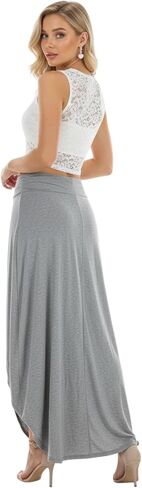 ToBeInStyle Women’s Maxi A-Line Skirt Flowy High Waisted Assorted Styles in Saudi Arabia