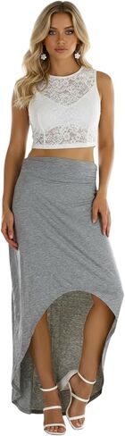 ToBeInStyle Women’s Maxi A-Line Skirt Flowy High Waisted Assorted Styles in Saudi Arabia