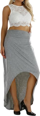 ToBeInStyle Women’s Maxi A-Line Skirt Flowy High Waisted Assorted Styles in Saudi Arabia