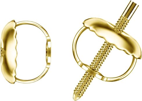18k Gold Earring Screw Backs Threaded Post to fit .034 Inch (1 Pair) in Kuwait
