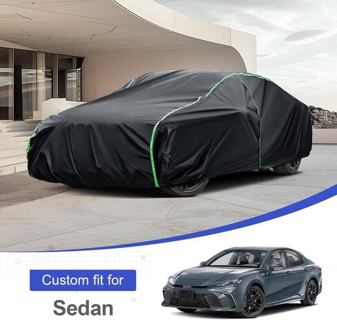 غطاء سيارة مقاوم للماء متوافق مع Encore/Trax/EcoSport/Renegade/Soul/Kicks حماية من جميع الأحوال الجوية، غطاء سيارة SUV PEVA مقاس 161 بوصة - 169 بوصة مع باب بسحاب in Kuwait