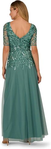 فستان نسائي طويل شبكي مطرز بالخرز من Adrianna Papell in Kuwait