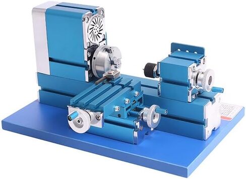 Mini Metal Lathe Machine, DIY Tool Benchtop Wood Lathe Woodworking for Sience Education Hobby Model Making, AC110V-240V50/60HZ in Kuwait