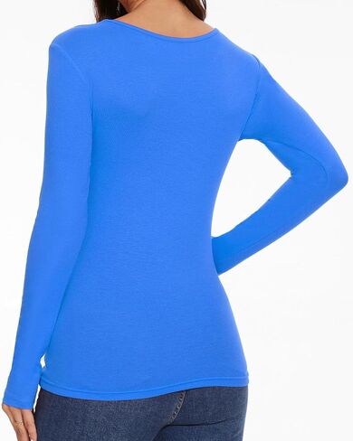 Sexy Cut Out Long Sleeve Tops for Women, Round Neck Ribbed Knit Fitted Tee T-Shirt,Open Chest Design for Going Out Tee in Saudi Arabia