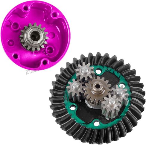 RC Upgrade Parts (2PCS) 37T/13T Diff Gear for 1/10 Kraton Outcast Senton Vorteks Bigrock Granite 3s,1/8 Infraction Typhon Vendetta 3S.Full Metal Differ Set Hops Up.Pink in Saudi Arabia