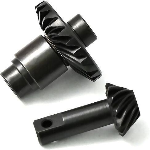 قطعتان من تروس المحاور 10T/24T Underdrive حلزونية أمامية/خلفية طقم تروس من الفولاذ الصلب المتوافق مع سيارة زاحفة 1/18 Traxxas TRX4M RC (أسود) in Kuwait