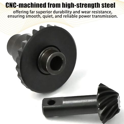 قطعتان من تروس المحاور 10T/24T Underdrive حلزونية أمامية/خلفية طقم تروس من الفولاذ الصلب المتوافق مع سيارة زاحفة 1/18 Traxxas TRX4M RC (أسود) in Kuwait