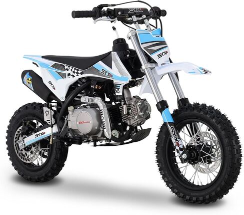 SYX MOTO 110cc Dirt Bike Teens 12+yrs,Automatic Transmission Electric Start 4-Stroke Gas Power Pit Bikes Youth Dirt Pitbike,Semi-auto Clutch,12"/10" Tires, Ideal Gift for Boys/Girls in Saudi Arabia