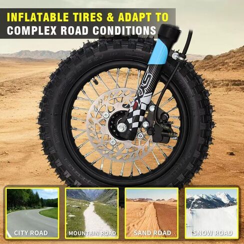 SYX MOTO 110cc Dirt Bike Teens 12+yrs,Automatic Transmission Electric Start 4-Stroke Gas Power Pit Bikes Youth Dirt Pitbike,Semi-auto Clutch,12"/10" Tires, Ideal Gift for Boys/Girls in Saudi Arabia