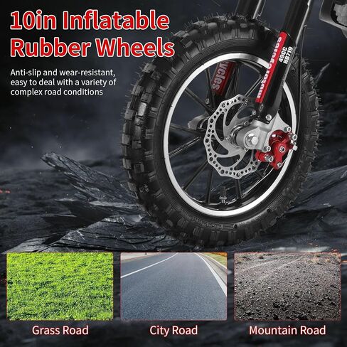 50cc Dirt Bike, Mini Pocket Gas Motorbike Motorcycle, Gas Power Tail Bike Motocross, Kids Mini Pit Bike with Disc Brakes & Headlights, EPA Approved, 25MPH Max Speed Black in Saudi Arabia