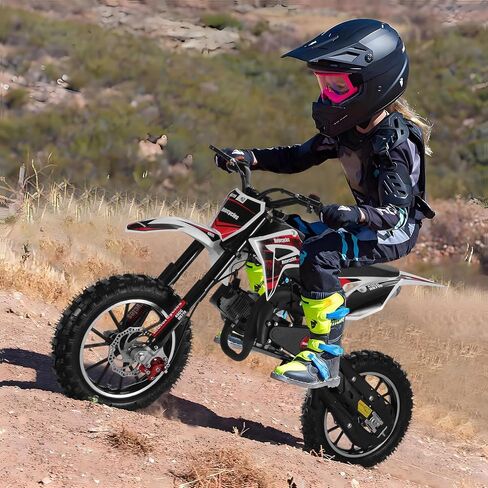 50cc Dirt Bike, Mini Pocket Gas Motorbike Motorcycle, Gas Power Tail Bike Motocross, Kids Mini Pit Bike with Disc Brakes & Headlights, EPA Approved, 25MPH Max Speed Black in Saudi Arabia