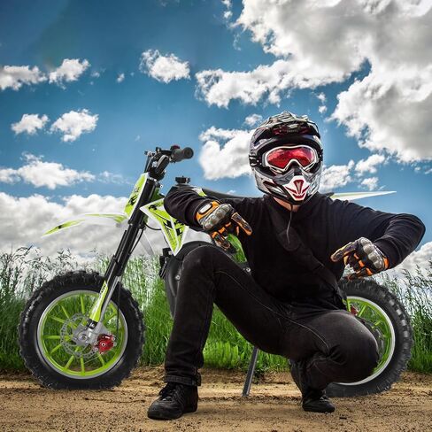 50cc Dirt Bike, Mini Pocket Gas Motorbike Motorcycle, Gas Power Tail Bike Motocross, Kids Mini Pit Bike with Disc Brakes & Headlights, EPA Approved, 25MPH Max Speed Black in Saudi Arabia