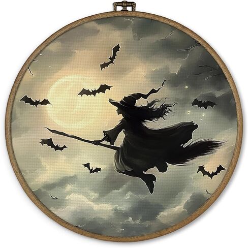 dvhdajed Fall Halloween Pumpkin Oval Wall Art Decor, Whimsical Moody Cowboys Framed Canvas Art, Vintage Western Gothic Oval Wall Hanging Decor for Home Bedroom Living Room, 8.7x11.3 In in Kuwait