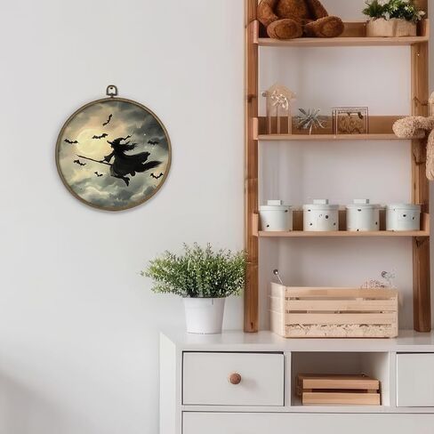 dvhdajed Fall Halloween Pumpkin Oval Wall Art Decor, Whimsical Moody Cowboys Framed Canvas Art, Vintage Western Gothic Oval Wall Hanging Decor for Home Bedroom Living Room, 8.7x11.3 In in Kuwait