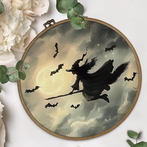 dvhdajed Fall Halloween Pumpkin Oval Wall Art Decor, Whimsical Moody Cowboys Framed Canvas Art, Vintage Western Gothic Oval Wall Hanging Decor for Home Bedroom Living Room, 8.7x11.3 In in Kuwait