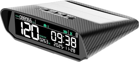 شاشة عرض لاسلكية X100 للسيارات الشمسية GPS عداد السرعة الرقمي مع شاشة LCD إنذار السرعة الزائدة KMH/MPH الوقت/الارتفاع/درجة الحرارة/عرض السرعة، تنبيه الاهتزاز، تعديل السطوع التلقائي in Saudi Arabia