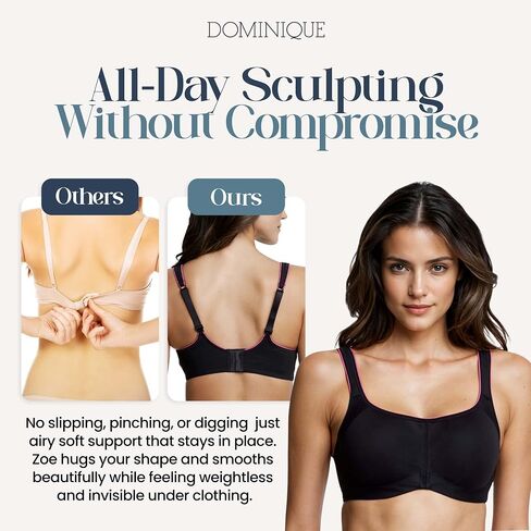 Dominique Women's Zoe Pro Max Support Convertible Racerback Bra (32B-44I) #6100 in Saudi Arabia