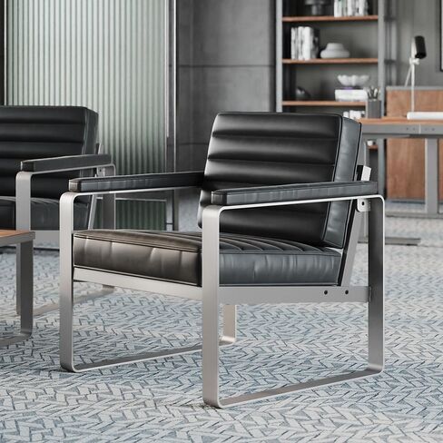Rivet Lounge Chair Bravo Cognac Polyurethane/Charcoal Painted Metal Frame in Saudi Arabia