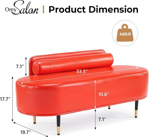 مقعد غرفة انتظار OmySalon مع ظهر منخفض، كرسي ضيوف مكتب مقاس 53.5 بوصة، مقاعد استقبال منجدة من الجلد الصناعي، مقعد ردهة لصالون التجميل، صالون حلاقة، مؤتمر قاعة بنك المطار in Kuwait