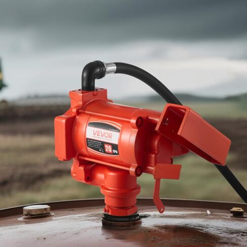 VEVOR Fuel Transfer Pump 110V, 20 GPM 76 L/min, AC Electric Oil Transfer Pump, with Auto Shut-Off Fuel Nozzle & Discharge Hose, High Flow Kit for Gasoline, Diesel, Kerosene, Biodiesel, Ethanol Blends in Saudi Arabia
