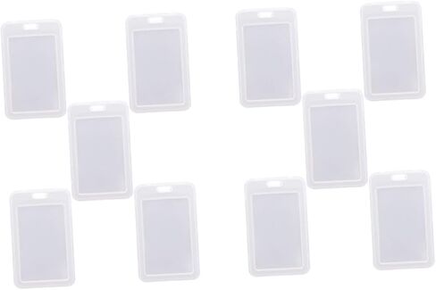 Uonlytech 15Pcs Transparent Clamshell Design Name Tag Holders Badge Protectors for Id Cards Student Cards and More for Teachers Nurses and Office Workers in Saudi Arabia