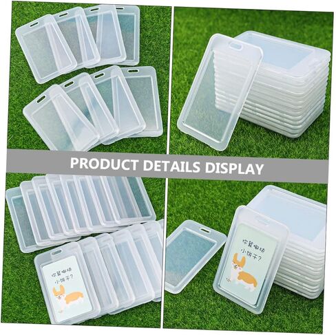 Uonlytech 15Pcs Transparent Clamshell Design Name Tag Holders Badge Protectors for Id Cards Student Cards and More for Teachers Nurses and Office Workers in Saudi Arabia