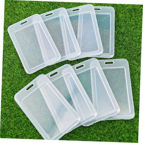 Uonlytech 15Pcs Transparent Clamshell Design Name Tag Holders Badge Protectors for Id Cards Student Cards and More for Teachers Nurses and Office Workers in Saudi Arabia