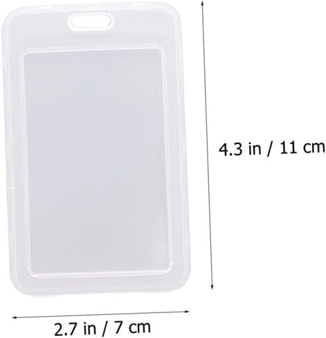 Uonlytech 15Pcs Transparent Clamshell Design Name Tag Holders Badge Protectors for Id Cards Student Cards and More for Teachers Nurses and Office Workers in Saudi Arabia