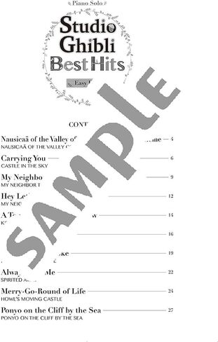 STUDIO GHIBLI BEST HIT 10 EASY PIANO/ENGLISH - NIVEAU FACILE POUR PIANO in Saudi Arabia