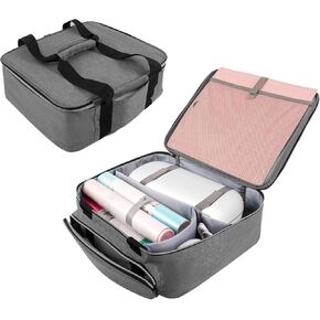 حقيبة حمل لـ Cricut Joy Xtra، حقيبة حمل لحقيبة حمل Cricut، تخزين الآلة، وحقائب السفر، تنظيم وحماية حزم إكسسوارات Xtra، تخزين مستلزمات مختلفة (رمادي) in Kuwait