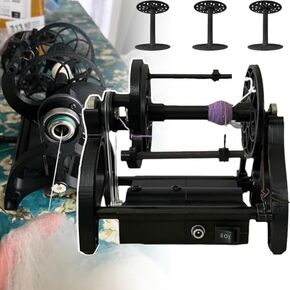 Compact Electric Wool Spinner | 12V Yarn Spinning Wheel with Adjustable Speed (0-800rpm) | Lightweight 4oz Fiber Capacity | Ideal for Spinning & Weaving | Purple Craft Tool in Kuwait