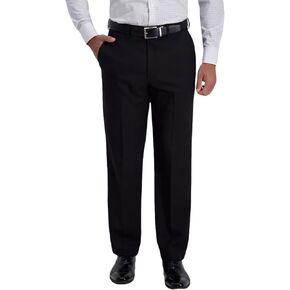 Mens Classic Fit Flat Front Hidden Expandable Waist Dress Pants No Iron Suit Pants in Kuwait