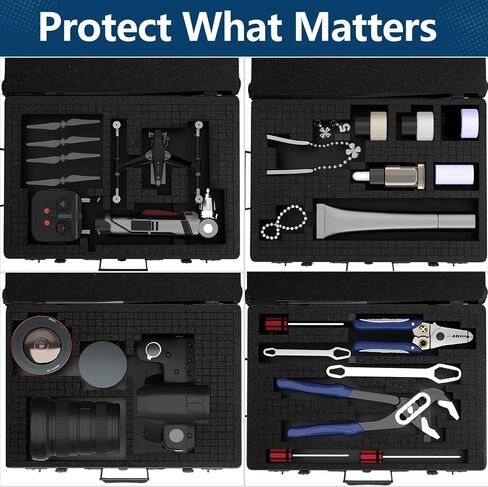 4pcs Pick and Pluck Foam - 12 x 12 x 2 &12 x 12 x 0.4 IN Gun Case Foam Sheets Padding Pre-Cube Sheets with Bottom Packing for Gun Cases Padding Storage Organizer in Saudi Arabia