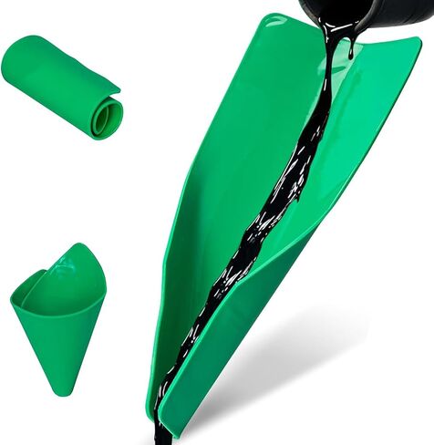 Flexible Funnel, Multi-Purpose Form a Funnel Flexible Draining Tool, Oil Drain Change Flex Foldable Filter Funnels for Automotive Use, Bendable Moldable for Various Applications in Saudi Arabia