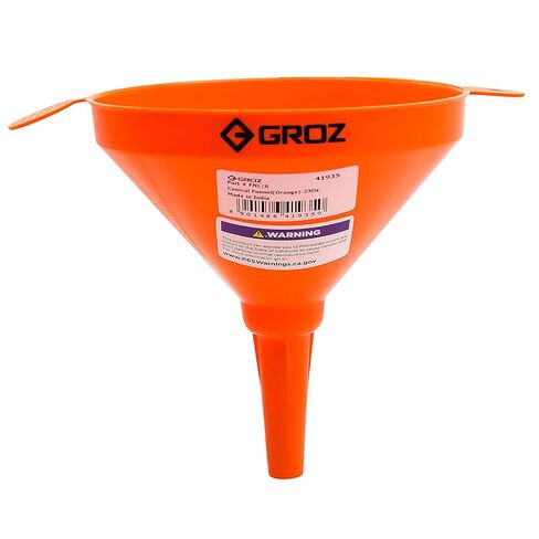 قمع زيت مخروطي من جروز 22 أونصة | بولي بروبيلين | ارتفاع 15.24 سم | تستخدم مع جميع الوسائط، 41935، عبوة من قطعتين in Kuwait