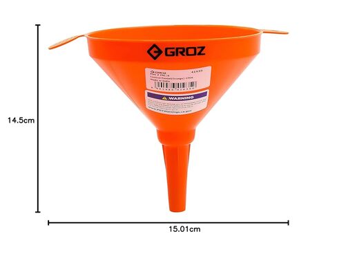 قمع زيت مخروطي من جروز 22 أونصة | بولي بروبيلين | ارتفاع 15.24 سم | تستخدم مع جميع الوسائط، 41935، عبوة من قطعتين in Kuwait