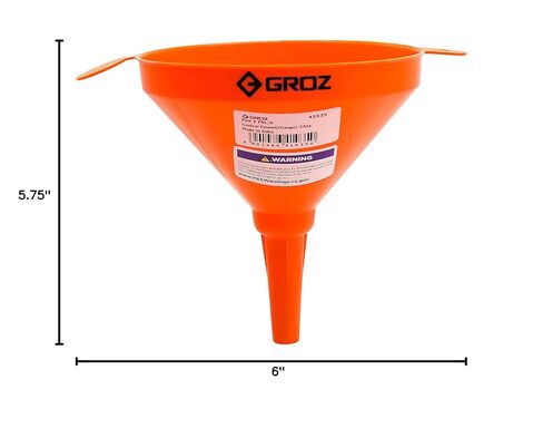 قمع زيت مخروطي من جروز 22 أونصة | بولي بروبيلين | ارتفاع 15.24 سم | تستخدم مع جميع الوسائط، 41935، عبوة من قطعتين in Kuwait
