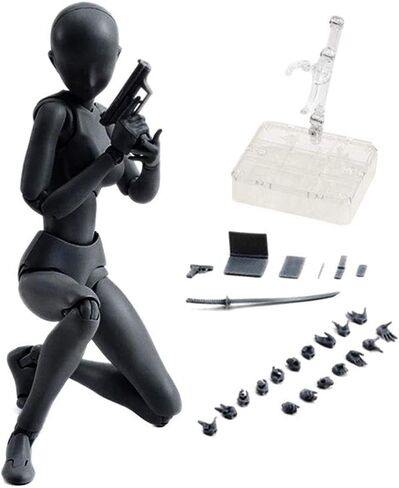Action Figures Body Kun DX & Body-Chan DX PVC Figure Model Drawing SHF Collector with Box, Drawing Mannequin Figure Models for Artists (Skin Male) in Saudi Arabia