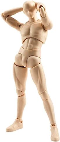Action Figures Body Kun DX & Body-Chan DX PVC Figure Model Drawing SHF Collector with Box, Drawing Mannequin Figure Models for Artists (Skin Male) in Saudi Arabia