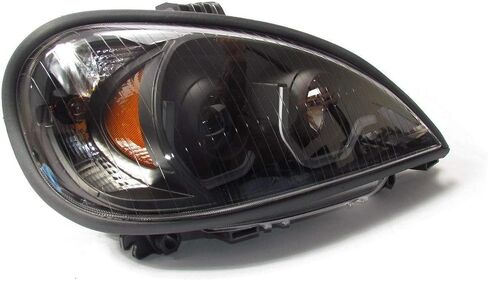 مصباح أمامي لجهاز العرض Fortpro باللون الأسود مع شريط إضاءة LED متوافق مع Freightliner Columbia 1996-2018 - جانب الركاب | F236804 in Saudi Arabia
