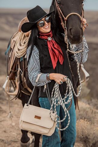 Wrangler Shoulder Bag for Women Retro Purses and Handbags Crossbody Bags with Chain Strap in Saudi Arabia