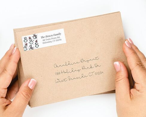 Personalized Christmas Return Address Labels - Over 40 Santa & Festive Elements to Choose from - Custom Self Adhesive Holiday Stickers for Envelopes (60-960 Labels) in Saudi Arabia
