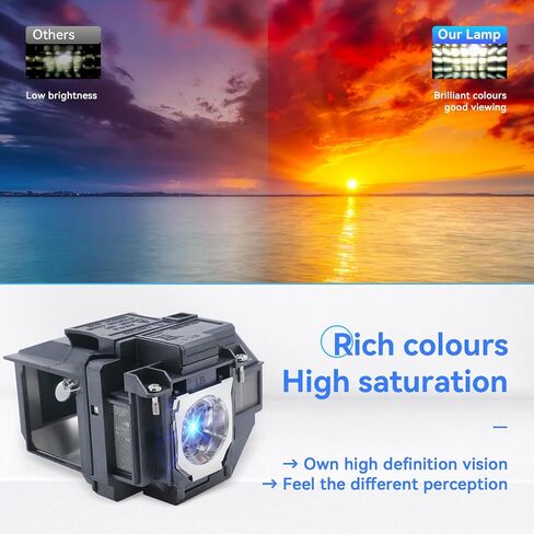 ZMSTLAMP لإبسون Elplp54 Elplp58 مصباح بروجيكتور عالي الجودة 705HD S7 S9 X9 S8 X7 EX31 EX51 EX71 EX5200 EX7200 EX3200 S10 H310A H311A H331A H368A H369A H376A Powerlite Home Cinema in Kuwait