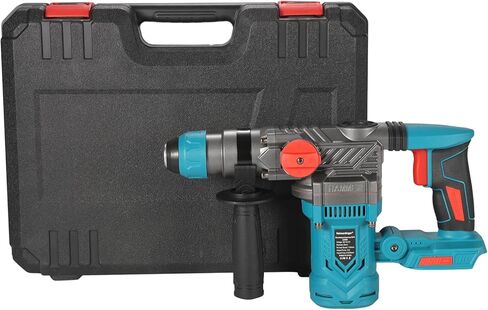 Cordless Brushless 1-1/8" SDS-Plus Rotary Hammer Drill-2-in-1 Multi-functional Heavy Duty Hammer Drill with Safety Clutch and Drill Chuck for Concrete, Tile, Walls, Stones, Cement, and Metal in Saudi Arabia