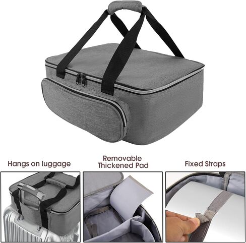 حقيبة حمل لـ Cricut Joy Xtra، حقيبة حمل لحقيبة حمل Cricut، تخزين الآلة، وحقائب السفر، تنظيم وحماية حزم إكسسوارات Xtra، تخزين مستلزمات مختلفة (رمادي) in Kuwait