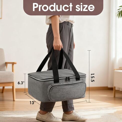 حقيبة حمل لـ Cricut Joy Xtra، حقيبة حمل لحقيبة حمل Cricut، تخزين الآلة، وحقائب السفر، تنظيم وحماية حزم إكسسوارات Xtra، تخزين مستلزمات مختلفة (رمادي) in Kuwait