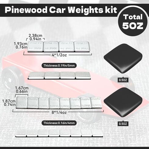 مجموعة أوزان السيارة من pinedash pro Pinewood Car Derby - 4oz 12 قطعة بمقاسين أوزان Derby و0.5oz زيت تشحيم جرافيت ومعجون تنجستن لسيارة Derby Pine Derby Car Tungsten Weights Wheels محاور السرعة in Saudi Arabia